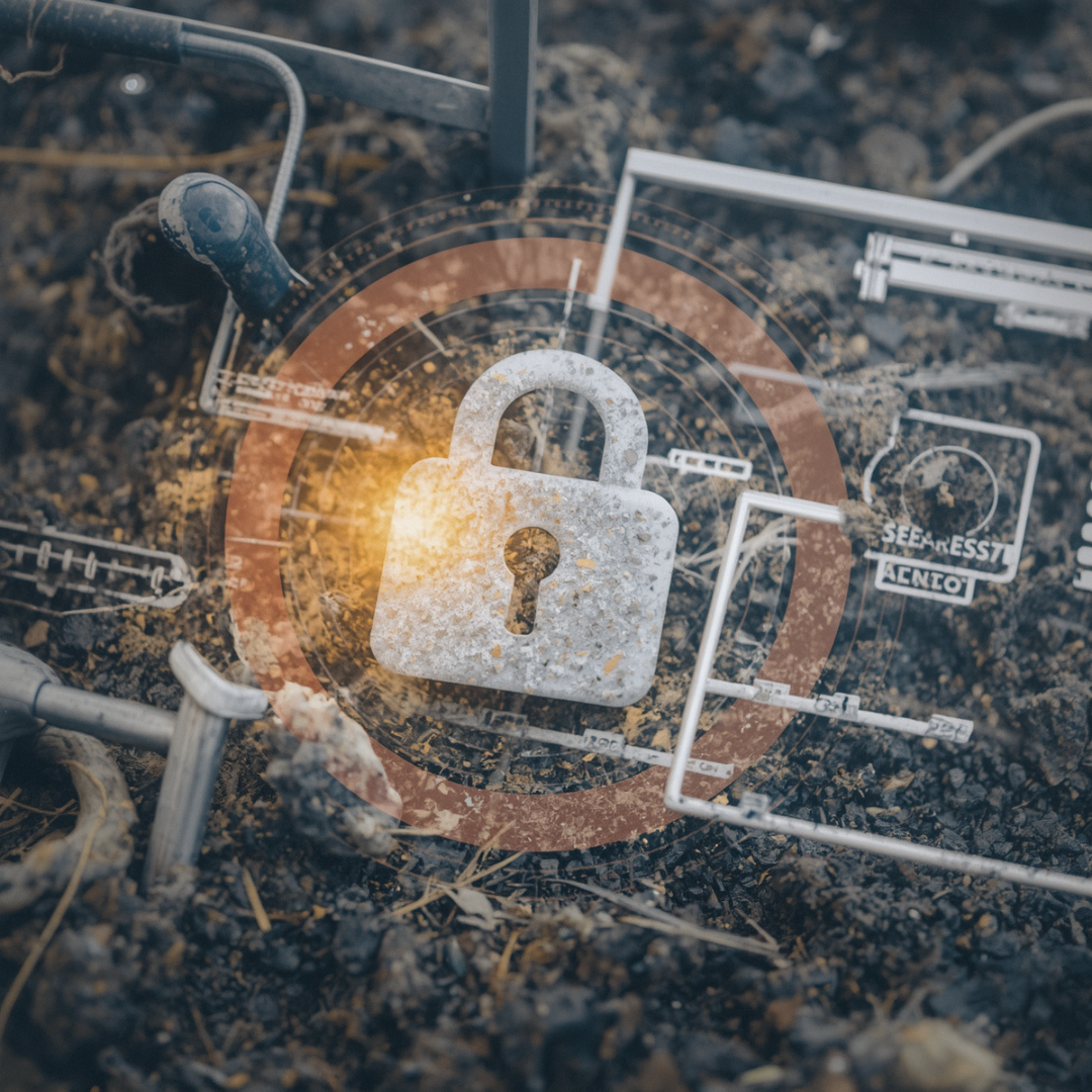 padlock over system diagram
